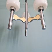 Lustre Space Age in chrome metal and opaline, G. Sciolari, 1970