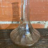 Pair of Vintage Moulded Glass Wine Decanters