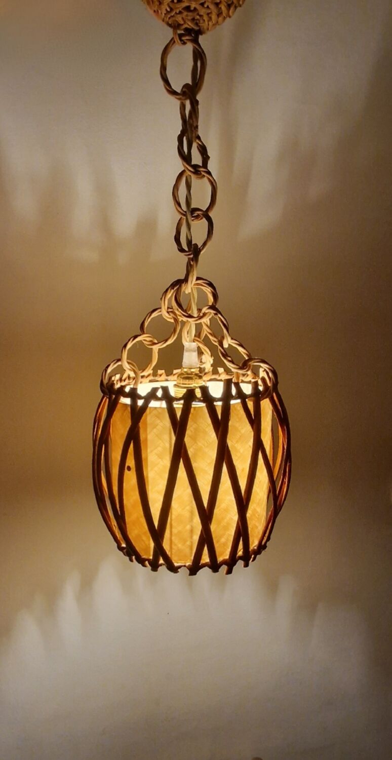 Rattan suspension by Louis Sognot