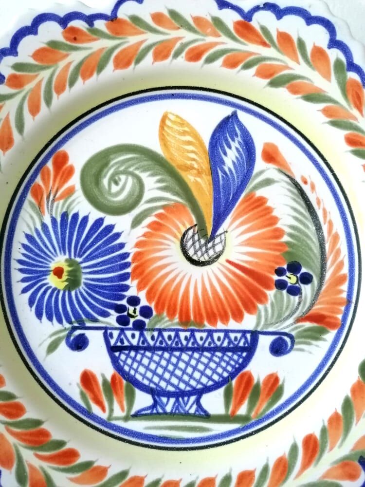 Henriot Quimper pair of decorative plates