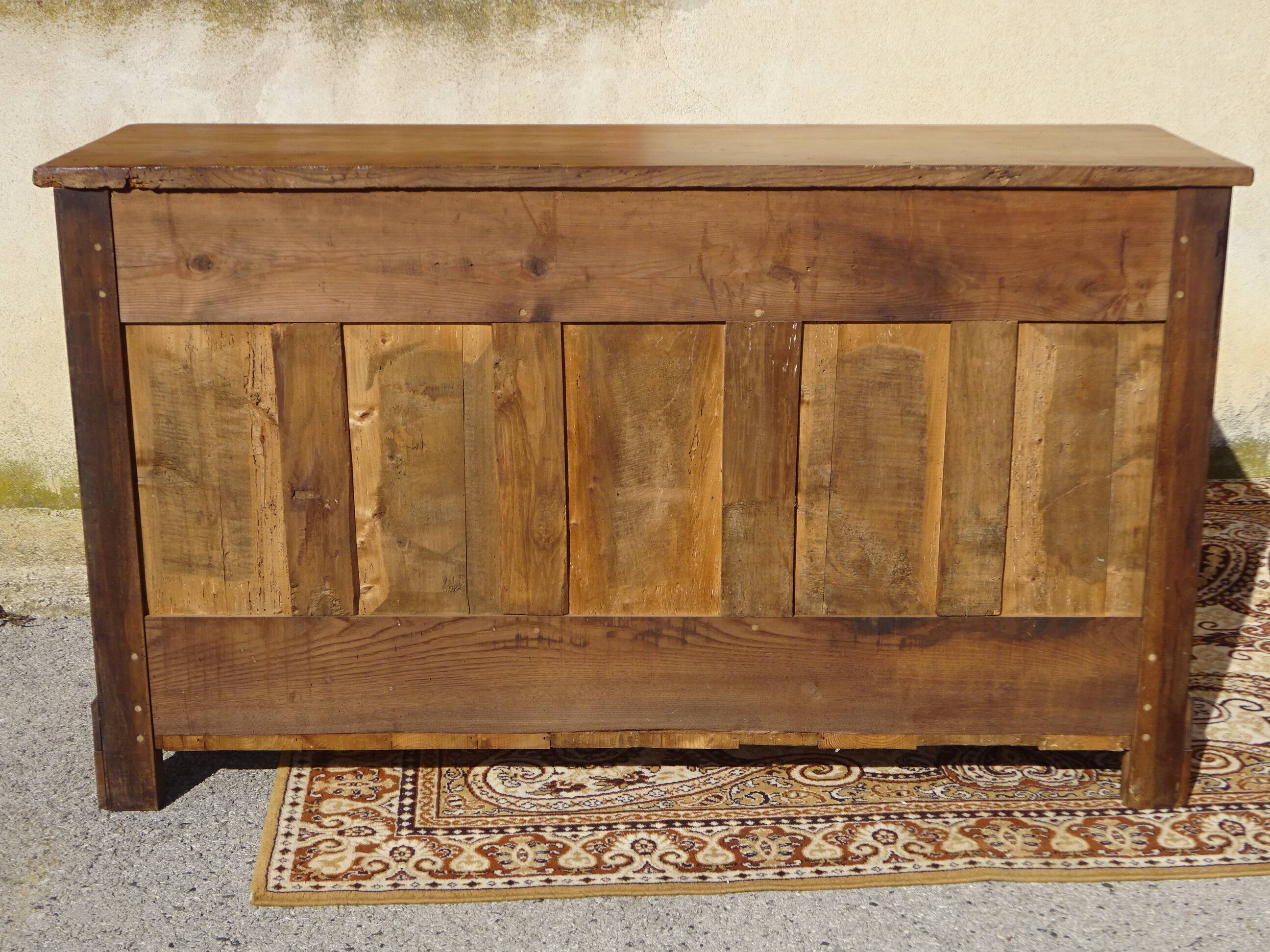 Antique Louis Philippe sideboard in solid elm