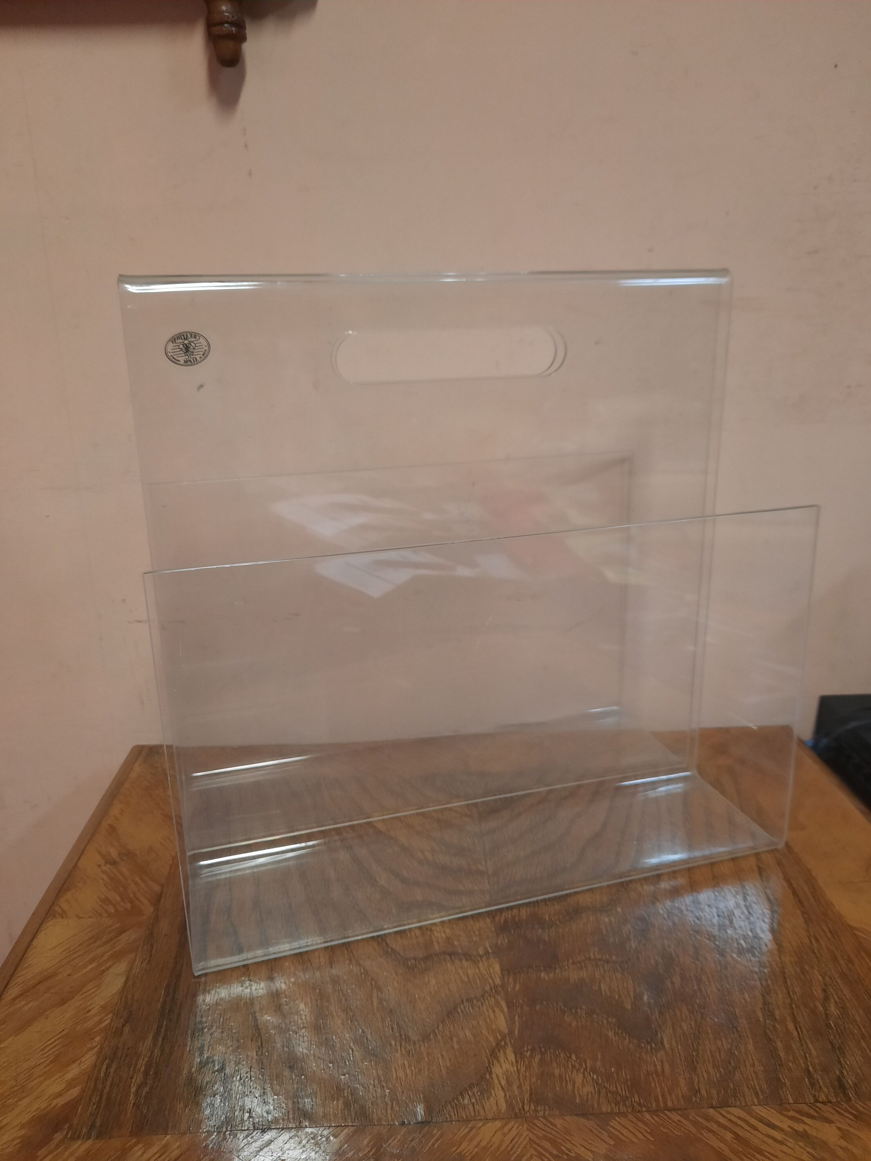 Vintage plexiglas magazine holder
