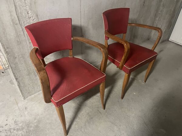 Paire de fauteuils bridge, années 50