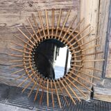 Rattan mirror