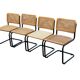 Ensemble de 4 chaises Cesca B32 conçues par Marcel Breuer, cadre noir.
