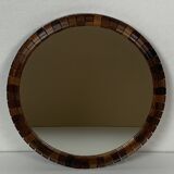 Pair of Danish midcentury teak rosewood cube mirrors, 1960s