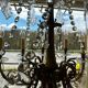 Crystal and bronze chandelier
