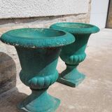 Pair of Medici Vases in old reconstituted stone 1950s