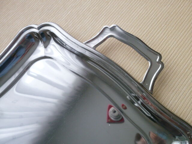 Stainless steel service tray