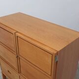 Decorative 'N-Line' bar cabinet in oak by P&J Neirinck, 1968