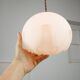 Mid-Century Italian Brass & Opaline Pendant Lamp