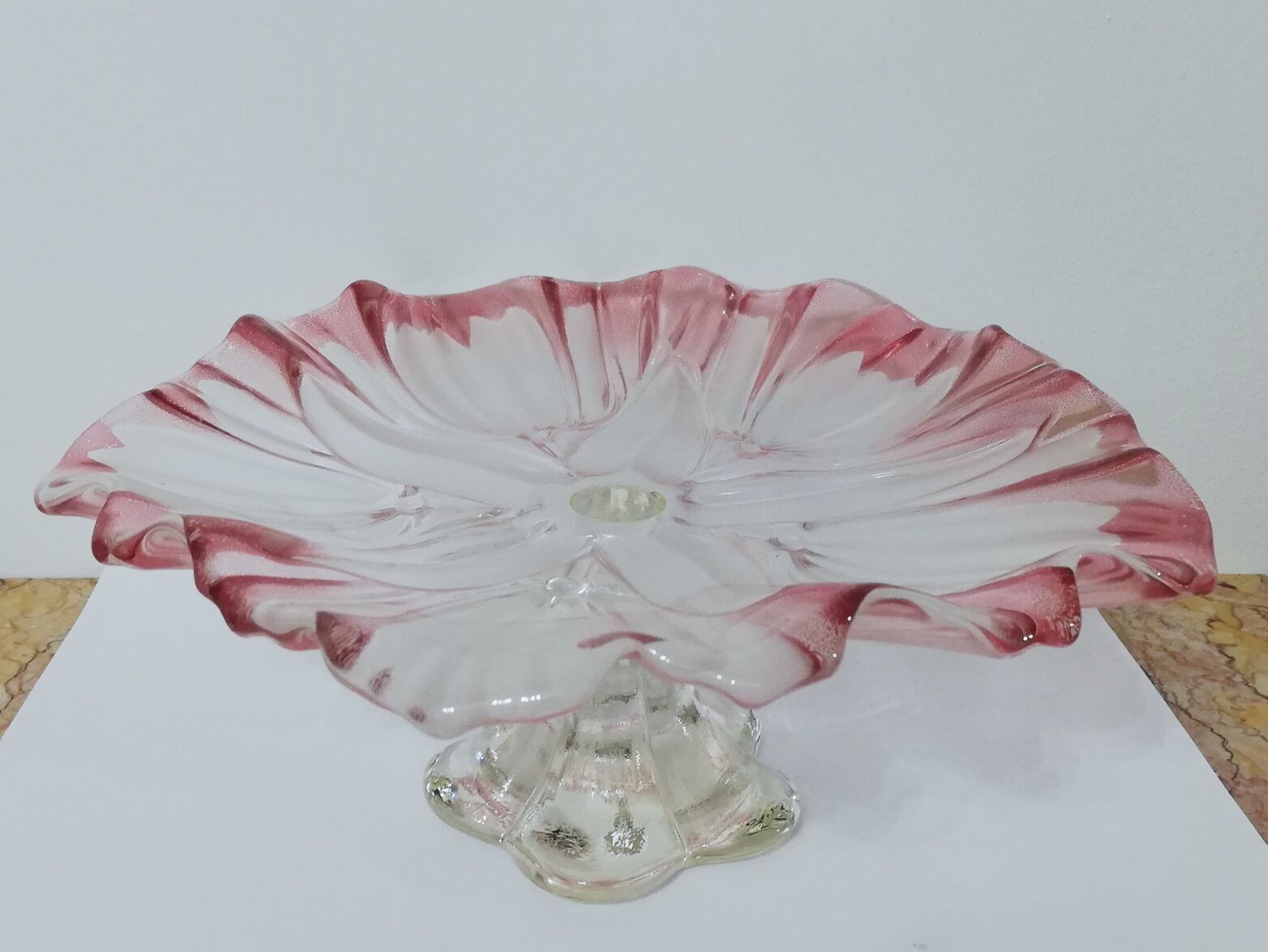 Mikasa frosty crystal standing dessert dish