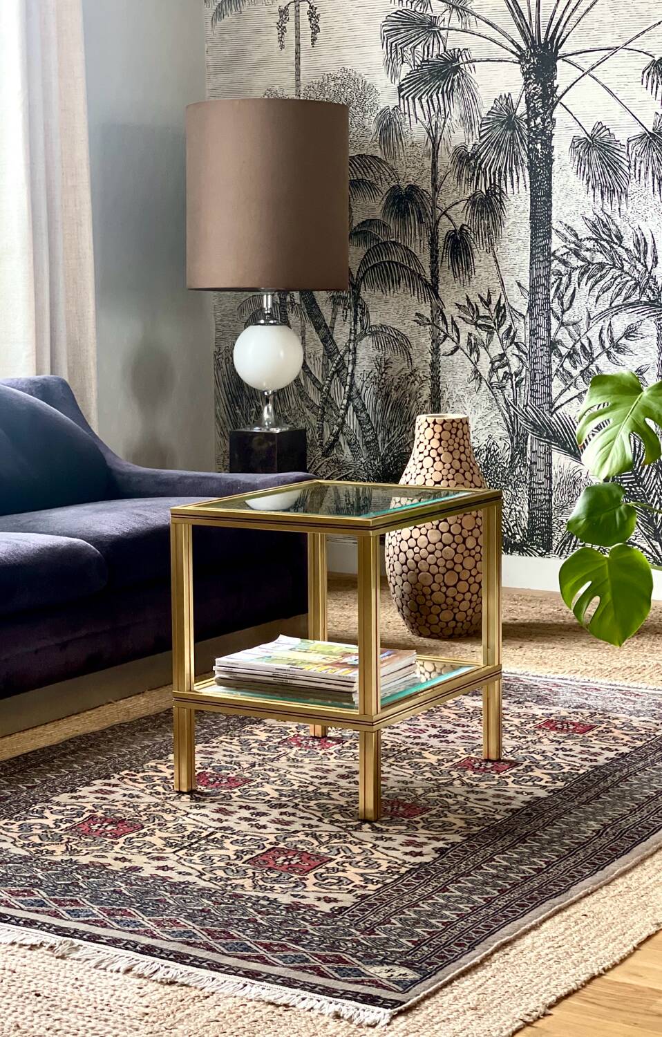 Antique Persian rug, signed.