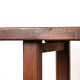 Large brutalist dining table in solid Elm, inspired by Olavi Hanninen, 1960.