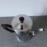 Art-deco style coffee maker in chrome-plated copper from the MENESA brand