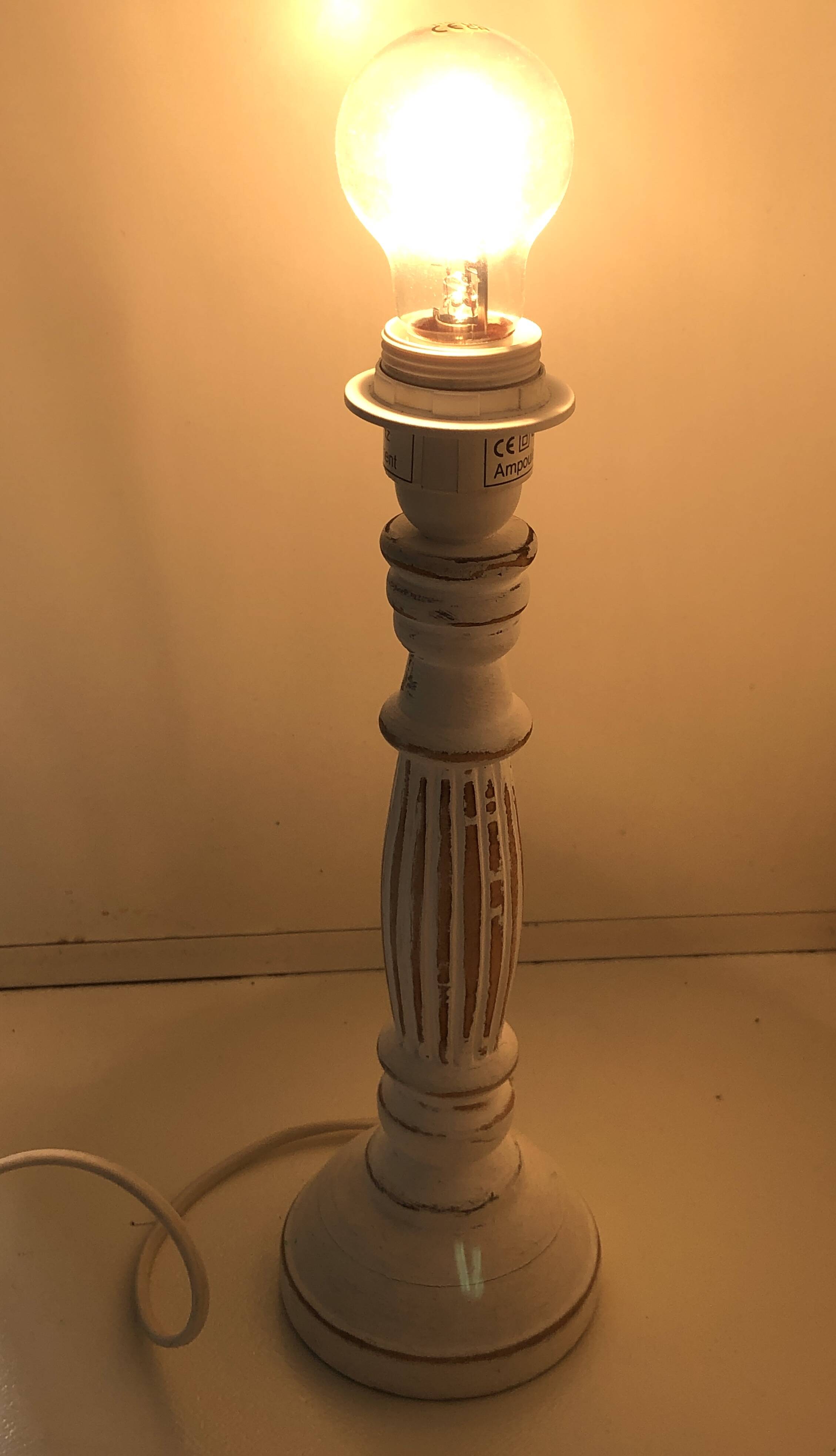 Wooden lamp base