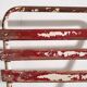 Antique red and white patio chairs (circa 1920). Set of 4 pieces
