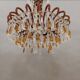 Antique chandelier with pendant decorations, late 19th century.