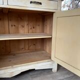 Parisian buffet with white beige patina