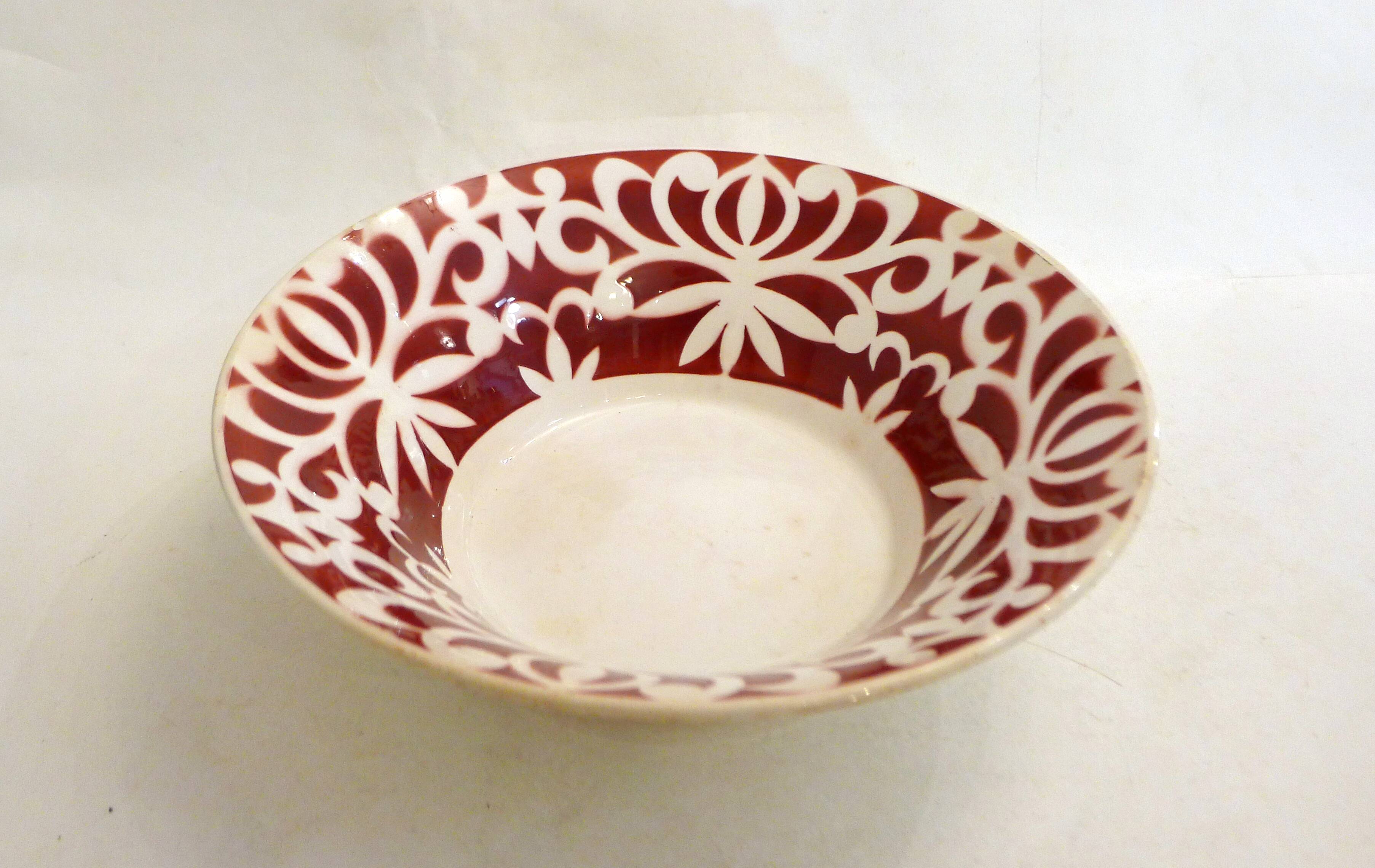 Dish salad bowl Digoin Sarreguemines 1950s