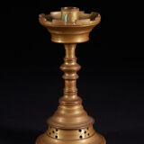 Vintage candle holder copper alloy