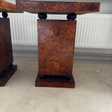 2 marquetry side tables