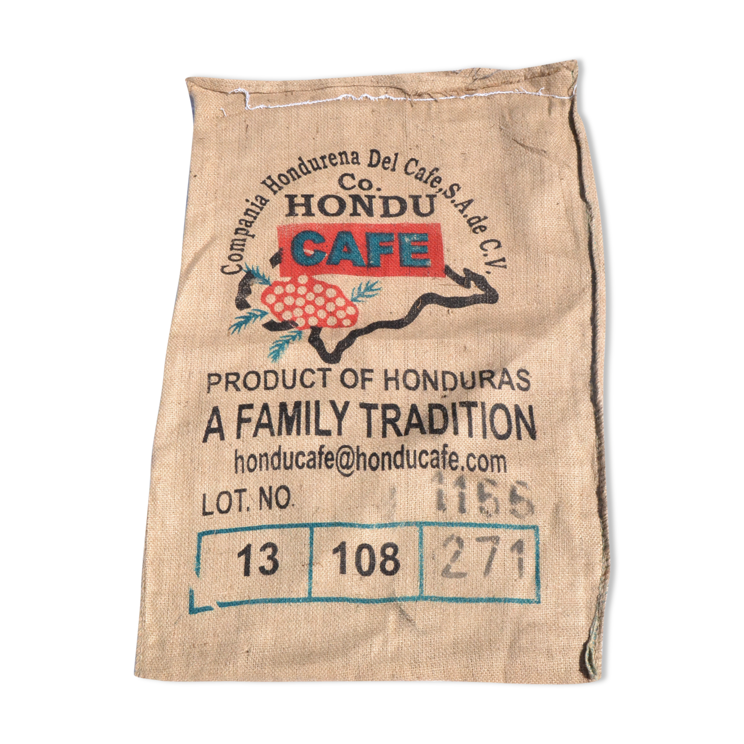 Jute bag of coffee out of the ordinary