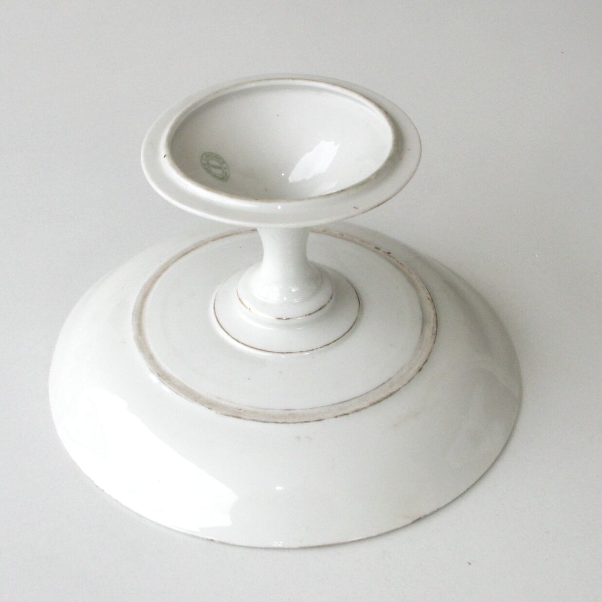 Old fruit cup decorated with pink flowers - limoges bourganeuf