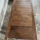 Large upcycled golden teak coffee table L1m60 W70 H45