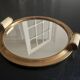 Art Deco mirror and brass tray