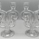 Pair of vannes crystal candelabra, 1960s decoration