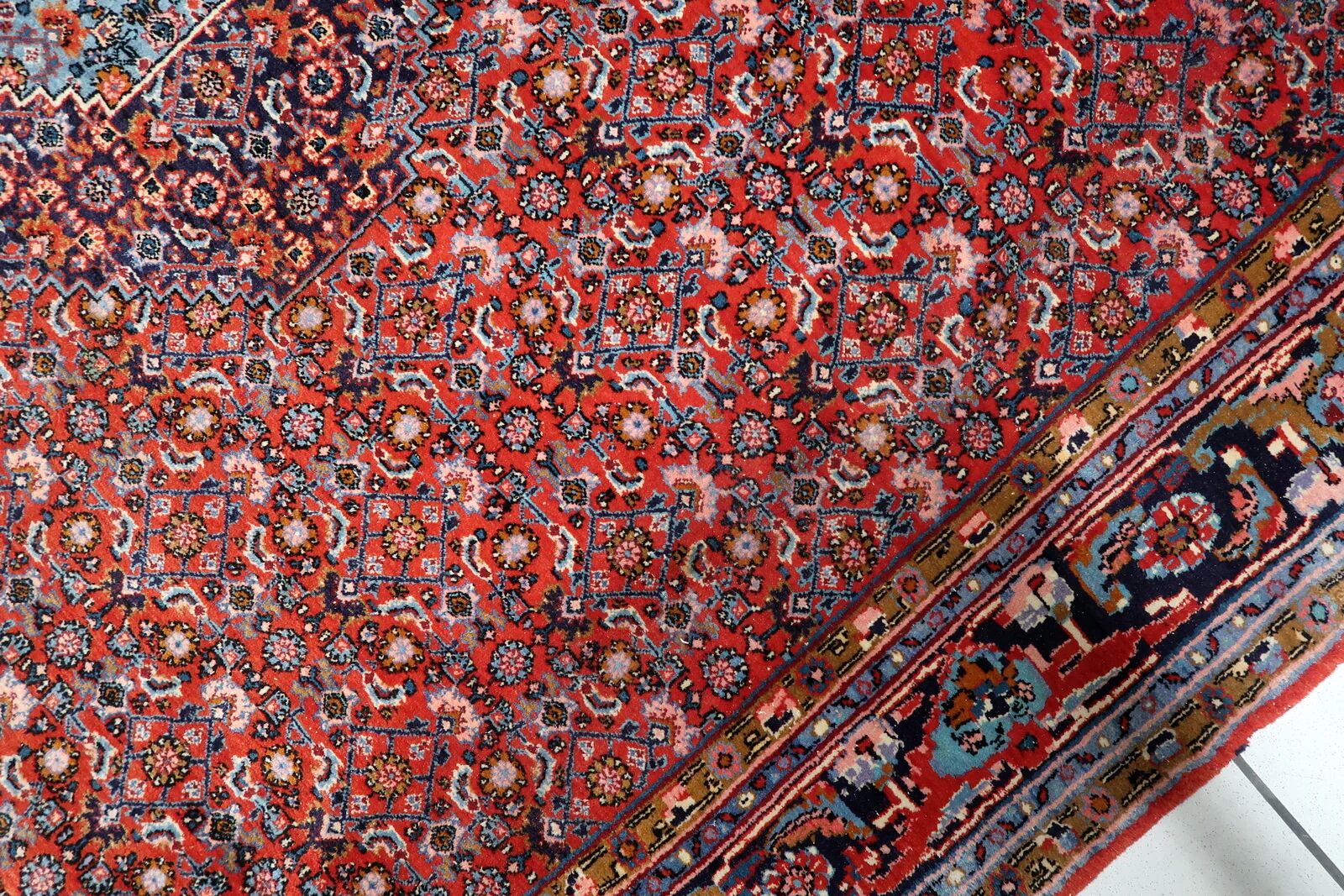 Antique Persian Bidjar handmade rug 7.5' x 10.11' 1920s - 1C1210