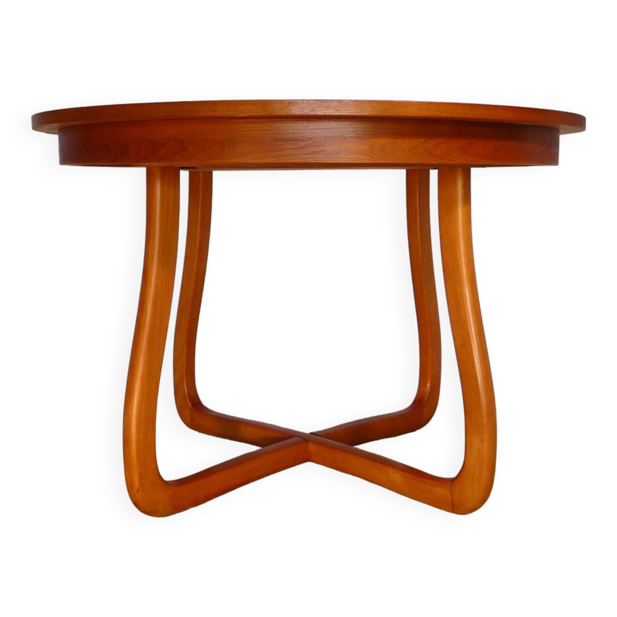 Scandinavian vintage extendable round table