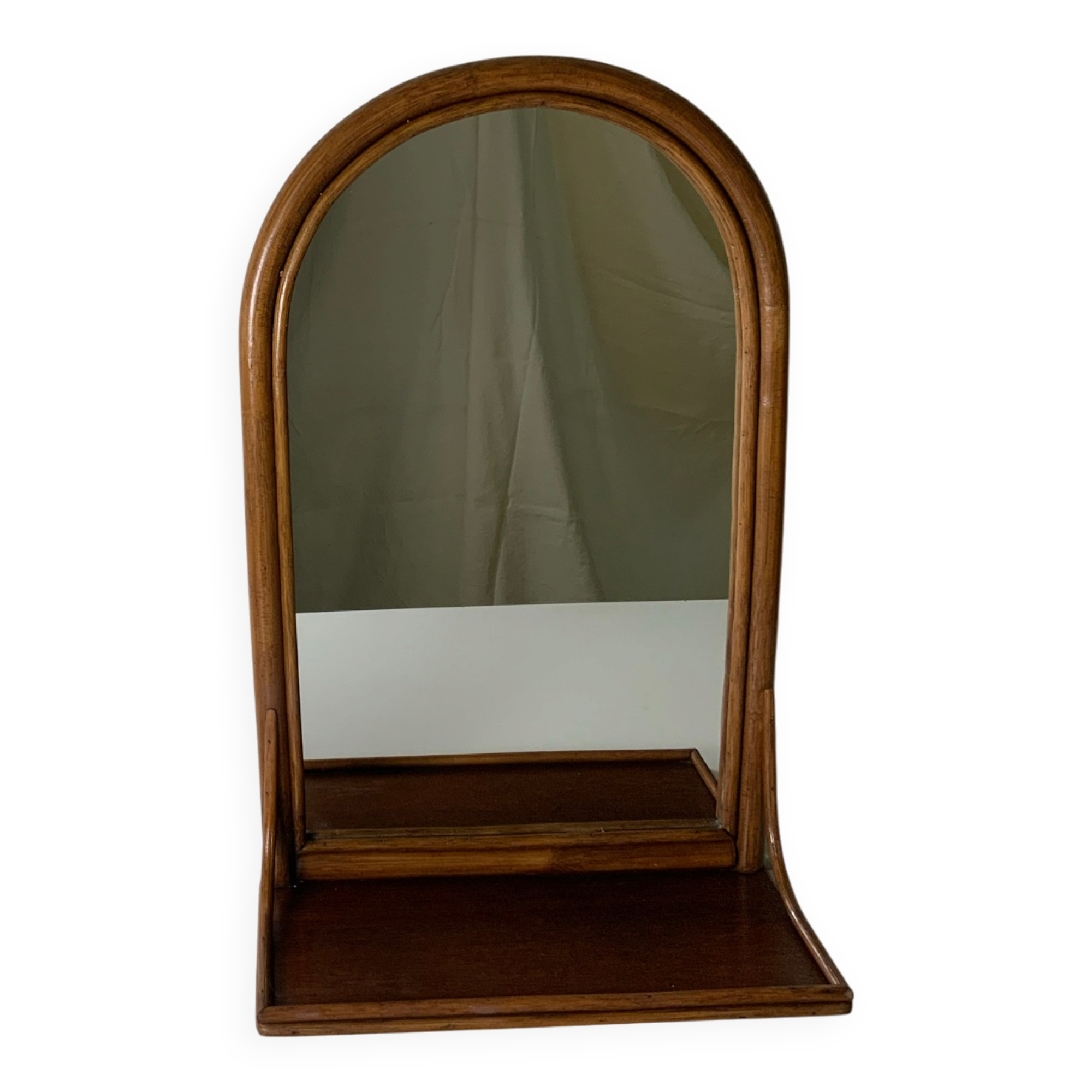Miroir en rotin