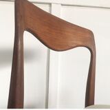 Scandinavian chair teak and linen