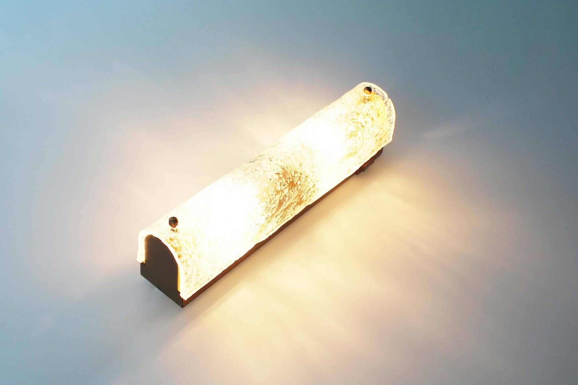 Brass and muranoglass tubular sconce by Hillebrand