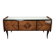 Commode en acajou avec miroir du milieu du siècle des années 1950