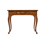 Writing table in ivory and precious wood marquetry