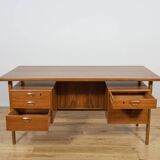 Mid-century freestanding teak desk by Kai Kristiansen for Feldballes Møbelfabrik, 1960s