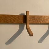 Wooden wall coat rack