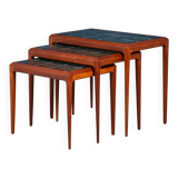 Nest of teak tables, 1960s, Set of 3