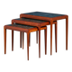 Nest of teak tables, 1960s, Set of 3