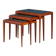 Nest of teak tables, 1960s, Set of 3