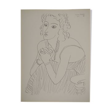 Henri Matisse : La muse suppliant, lithographie signée