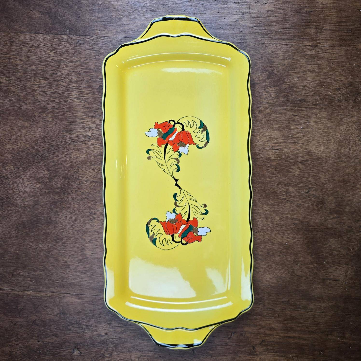 Longwy Panache rectangular dish – 1950s