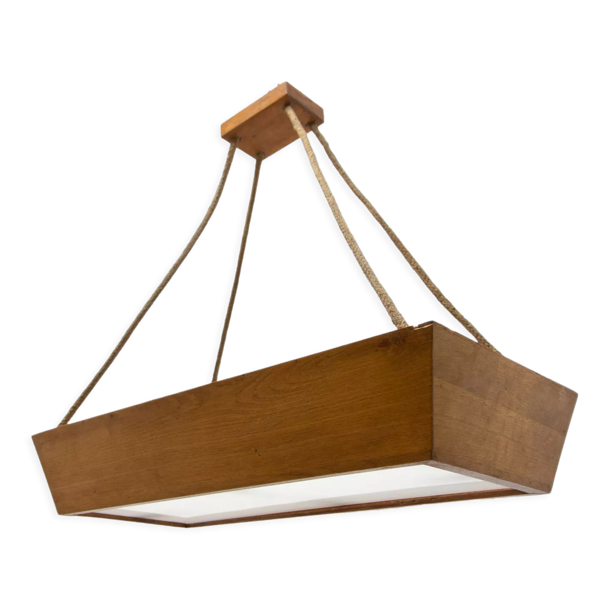 Suspension en bois par Krásná Jizba, années 1950, Tchécoslovaquie
