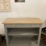 Ash Grey Art Deco Open Sideboard