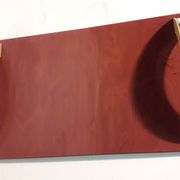 Glass tray and wooden handle
