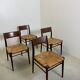 4x MidCentury Papercord Chairs by Hartmut Lohmeyer for Wilkhahn
