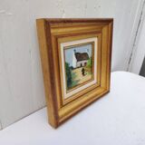 Oil on panel, Breton house, decoration